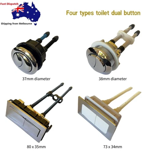 Replacement Dual Flush Push Button Toilet Cistern Water Saving Universal
