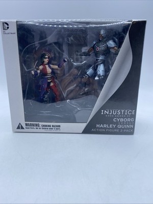 DC Collectibles Cyborg VS Harley Quinn 2-Pack 3.75'' Figure Line INJUSTICE (B)