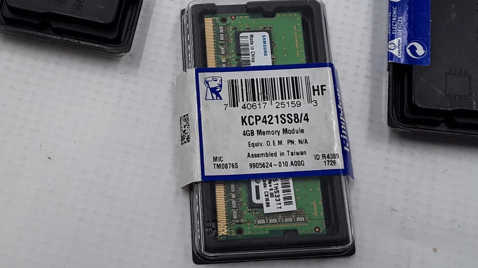 Kingston 4GB Memory Module KCP421SS8/4 Lot of 3 - Image 2 of 3