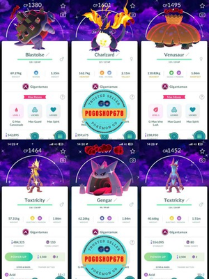 #ad Pokémon PTC Go Shiny Gigantamax Background Dark Skies ✨ $3.99