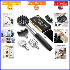 Telescoping Back Scratcher with 5 Detachable Heads, Travel, Gift for Men/Women