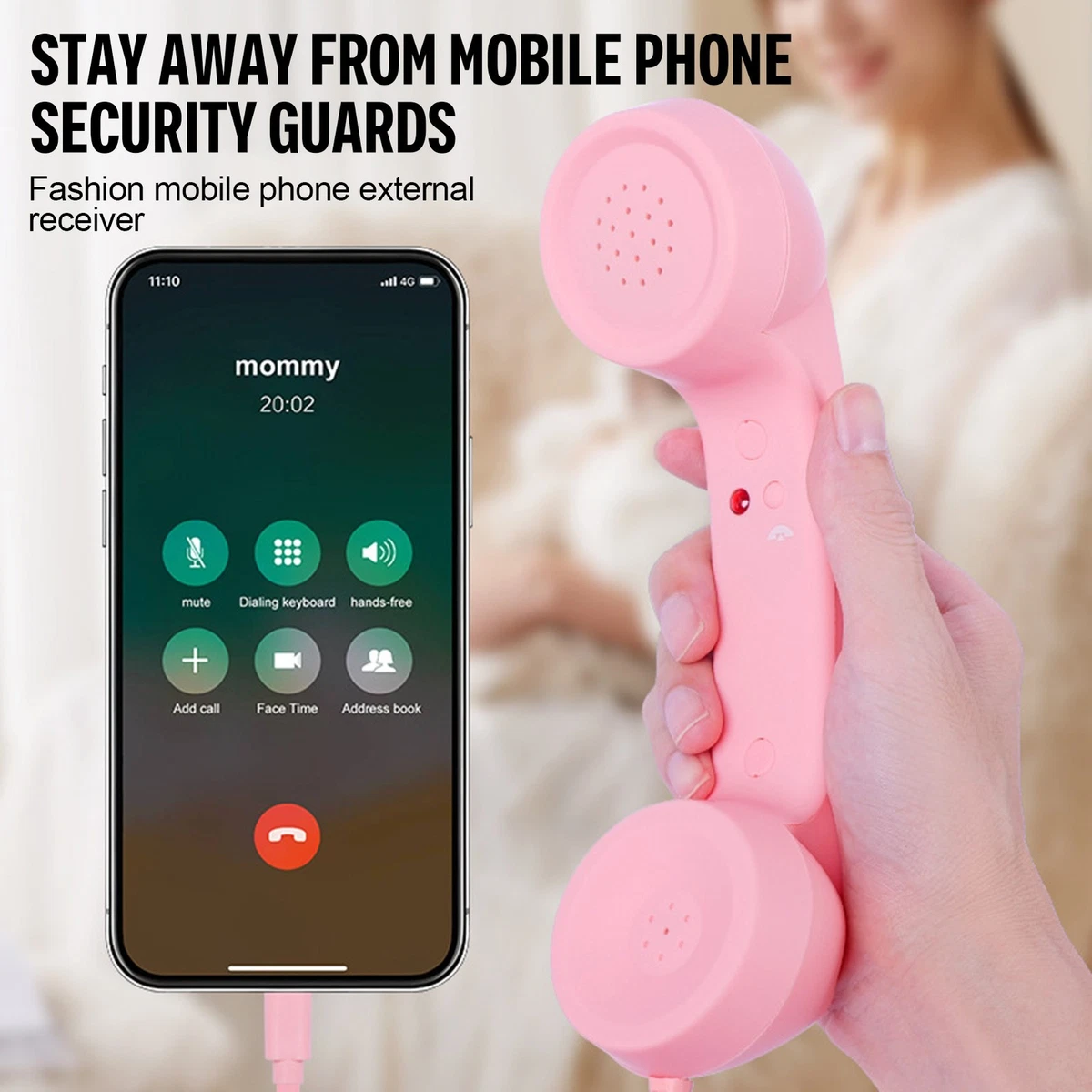Retro Phone Handset,Retro Phone Handset for iPhone and Android,Type-C for Phones