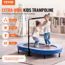 Kids Trampoline, 56x36 inch Indoor Outdoor Trampoline, Bule