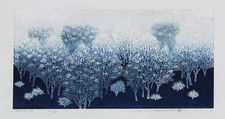 NAMIKI HAJIME Woodblock Print Tree Scene 159 ED200 signed Pre-ordered