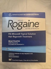 Men's Rogaine Extra Strength 5% Minoxidil Topical Solution Hair Regrowth Ex 2028