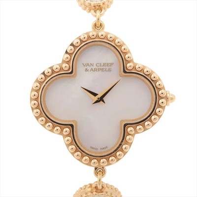Van Cleef & Arpels Alhambra small model VCARO40T00 YG YG QZ white shell dial