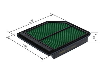 BOSCH Luftfilter F 026 400 098 Filtereinsatz für HONDA CIVIC FR FA FN FD FK BE 8