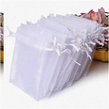 100 Premium Sheer Organza Bags for Weddings