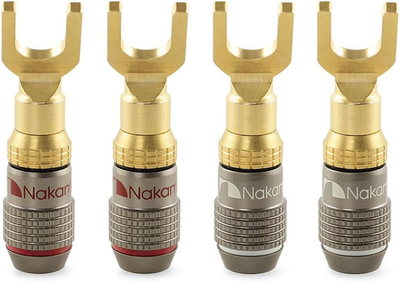 #ad Fanlock Excel Series 24K Gold Plated Spade Connector Banana Plug 10 AWG 18 AWG $23.49