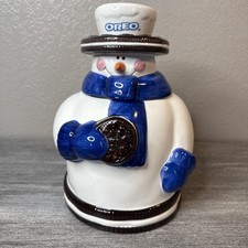 Vintage Nabisco Oreo Snowman Cookie Jar Houst...