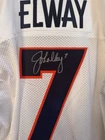 John Elway Denver Signed White Football Jersey