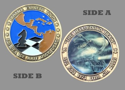 Panama Express South Hell Bound Train FBI DEA Task Force Challenge Coin  1#32