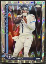 CAM WARD RC 2025 TOPPS CHROME SILVER WAVE TENNESSEE TITANS