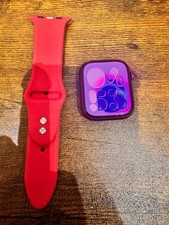 Apple Watch Series 7 45mm Smartwatch Red Aluminium Case GPS with Red Sport Band