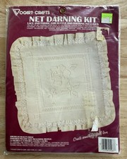 Vintage Vogart Crafts Net Darning kit American Beauty Rose 2526G