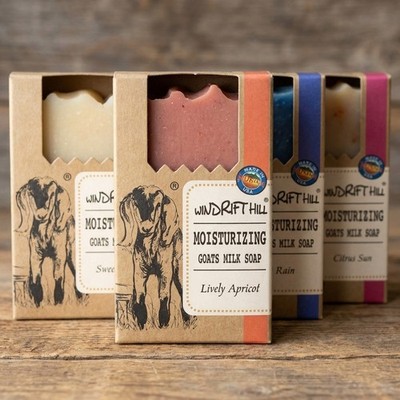 Windrift Hill Goat Milk Bar Soap Essential Oil Natural Moisturizing 45 Scents