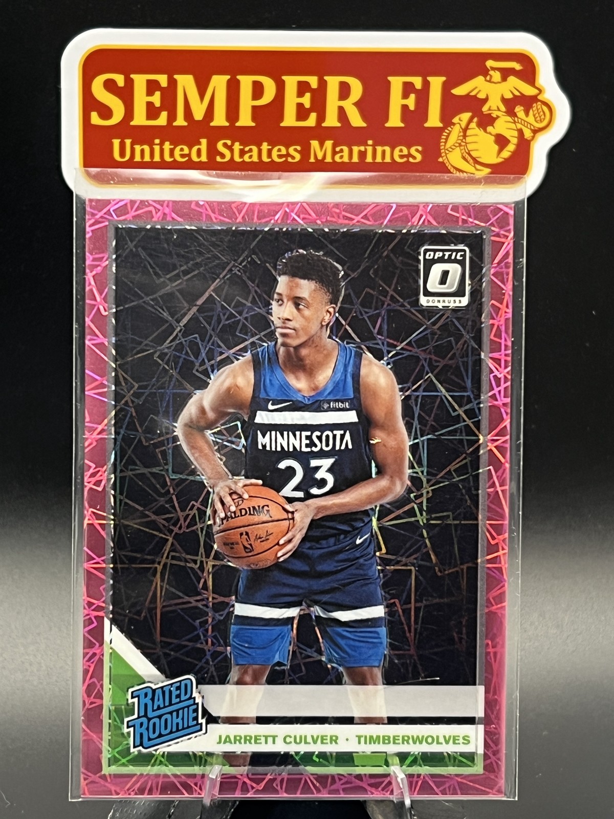 #160 Jarrett Culver 2019-20 Donruss Optic Pink Velocity Rookie #/79