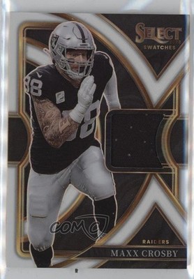 2022 Panini Select Swatches White Prizm 16/75 Maxx Crosby #SS-36 1d3a