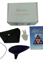 Deekec Zelda Ocarina 12 Hole Alto C, Stand & Songs Book From the Legend of Zelda