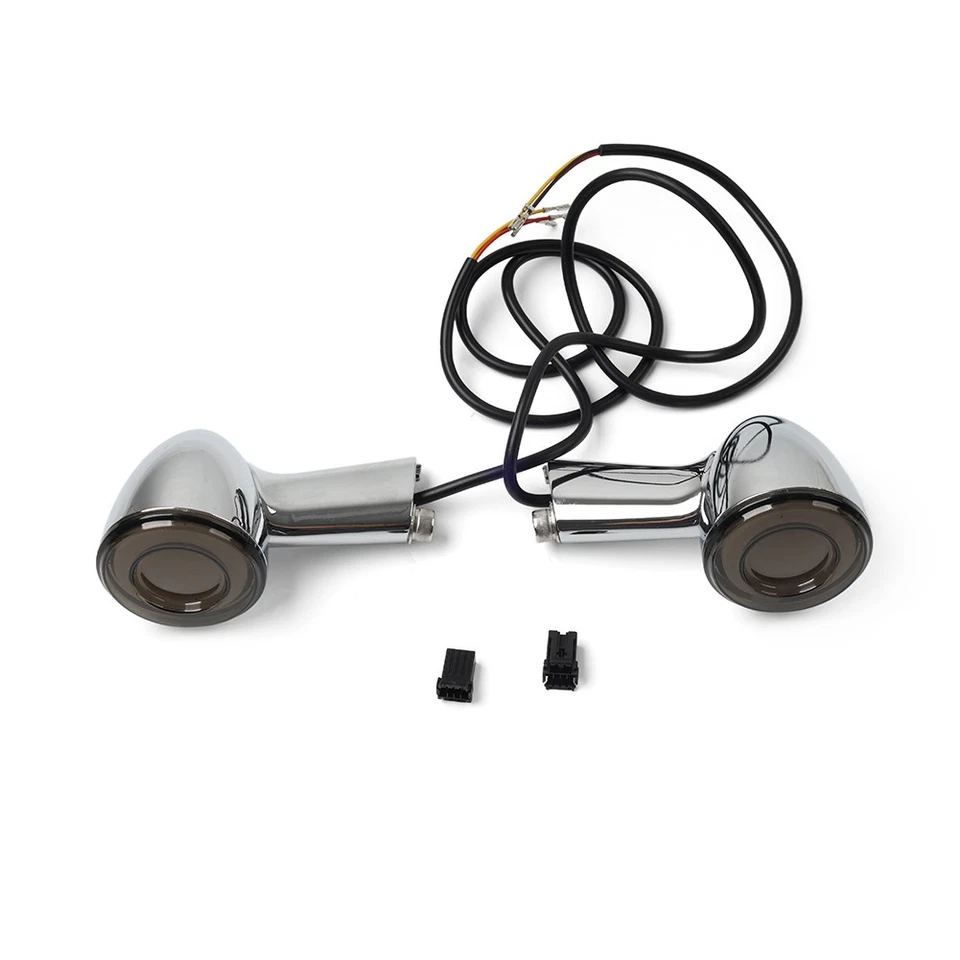 Amber Rear Turn Signal Indicator Lights Fit For Harley XL 883 XL1200 1992-up 98 - Image 2 of 4