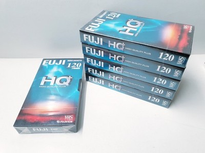 FUJI HQ+ E-120 High Quality Plus 120 VHS 6 Stück Leerkassette Cassette NEU OVP
