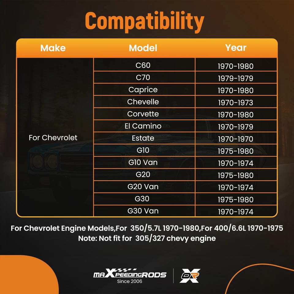 Carburador de 2 barriles para Chevy C10 C20 C30 C50 C60 350 5,7 L 400 6,6 L 1970-1980 Foto 3 de 4