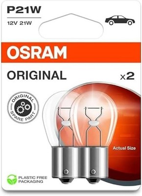 OSRAM ORIGINAL P21W BA15s 12 V/21 W (2er Blister)