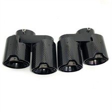1 Pair Quad Carbon Fiber Exhaust Tip For BMW G05 X5 G06 X6 G07 X7 2019+ Nozzle