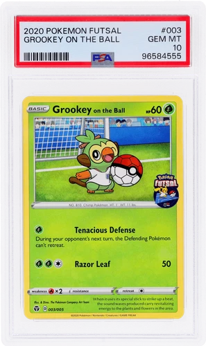 2020 Pokemon Futsal Collection Grookey On the Ball #3 PSA 10