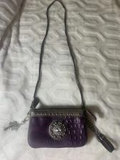 Purple bling Western Cowgirl small Purse long strap cross body from Boot Barn 