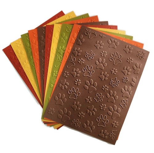 10 PAW PRINT EXPLOSION Animal Embossed A2 Card Fronts - You Choose Color Set - Picture 4 of 7
