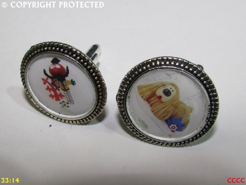 steampunk cufflinks Magic Roundabout Zebedee Dougall Florence Ermintrude #CL - Picture 6 of 16