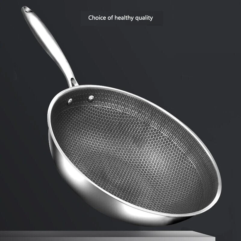 12 inch Hybrid Stainless Steel Wok, double side Nonstick #304 stainless steel
Opens in a new window
