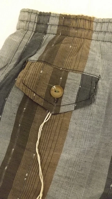 Vtg 60s NOS Swim Suit Sz M Very Cool Chromspun Acetate/Cotton Surf Shorts/Trunks - Image 2 of 4