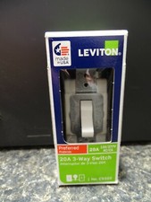 Leviton CS320-2WS 20 amps Three Pole Toggle AC Quiet Switch White 1 pk