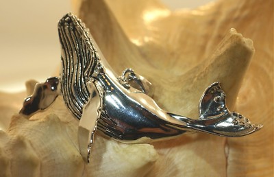 58MM MASSIVER 925 STER SILBER HOHER DETAIL STRUKTURIERTER EMAILLE BUCKELWAL ANHÄNGER