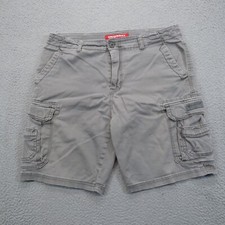 Union Bay Mens 38 Gray Cargo Shorts Baggy Y2K Skater Heavyweight Canvas Utility