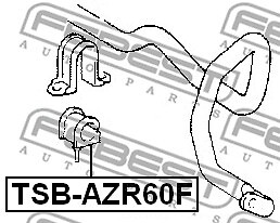 TSB-AZR60F FEBEST Stabiliser Mounting for TOYOTA