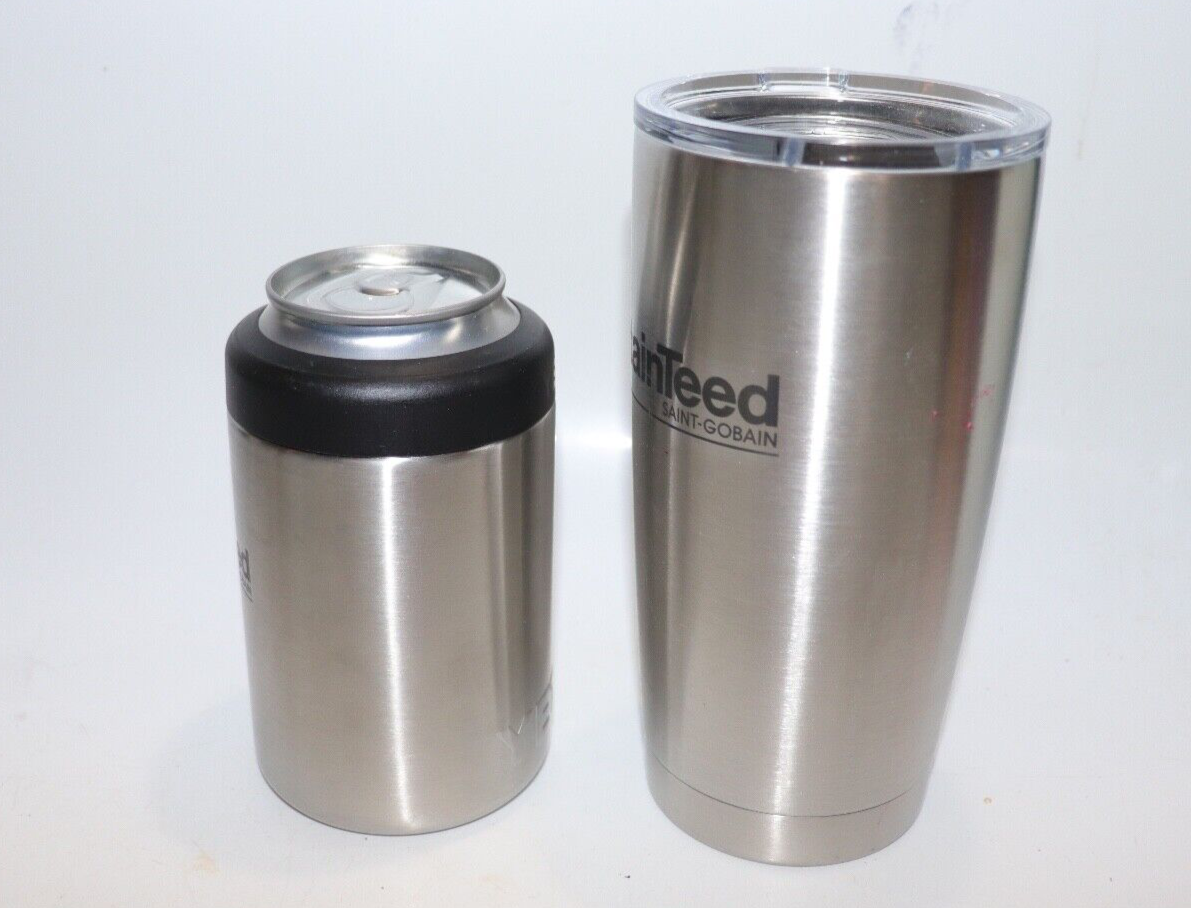 Yeti Tumbler 20oz and Yeti Soda Can Holder LOGO New