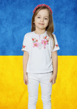 Ukrainian T-shirt in national style for girls Vyshyvanka 