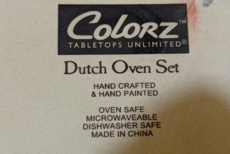Set of 2 Colorz Tabletops Unlimited Red Dutch Oven eBay