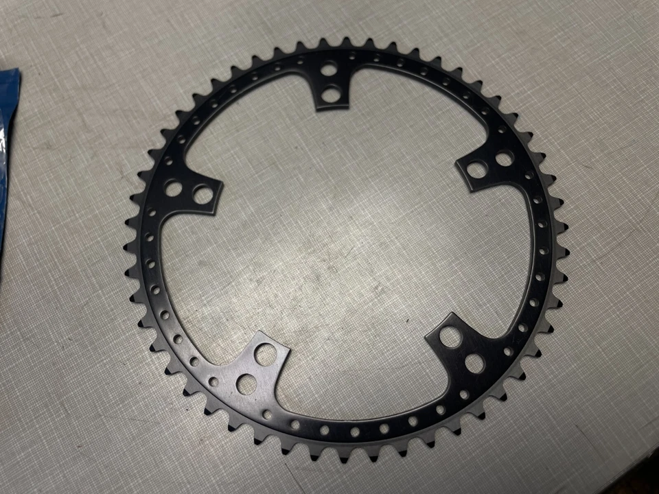 Vintage NOS SUGINO FACTORY DRILLED 52t Black Chainwheel, 144BCD, Road - Image 2 of 4