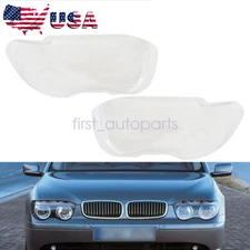 Pair Headlight Headlamp Lens Cover Fit 2002-2005 BMW 7 Series E65 E66 745i 760Li