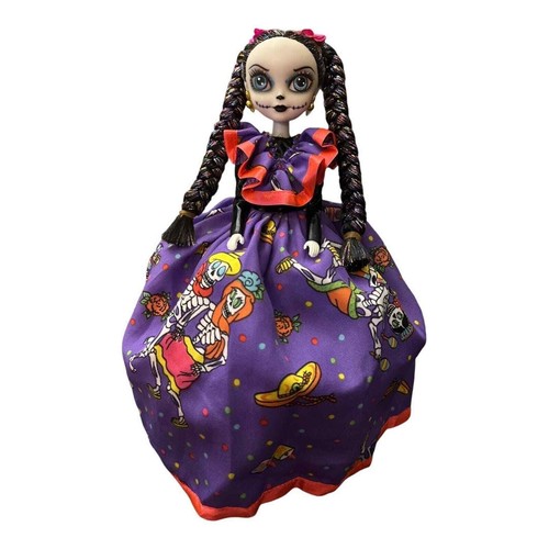 Catrina Doll- Catrinas Mexicanas-Halloween /Monster Doll/Gothic Doll/PurpleDress - 第 1/1 張圖片
