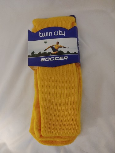 Twin City Soccer Socks Knitting Acrylic Sport Tube Knee High MEDIUM Gold TCK