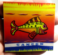 vintage Cancun Mexico colorful fish composite souvenir fridge magnet