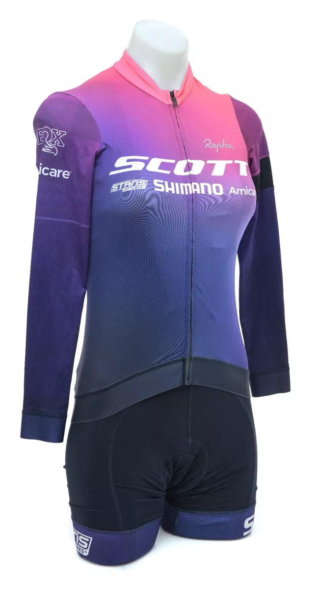 Rapha Scott Women Pro Team Training LS Cycling Kit SMALL XS Purple Fade MTB Bike