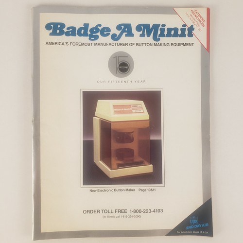Badge A Minit Button Making Equipment Catalog 1987 Order Form Designs Ideas Zine - Picture 2 of 6