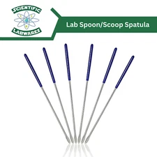 Scientific Labwares Micro Lab Spoon/Scoop Spatula w/ Stainless Steel 9 in 6 Pack