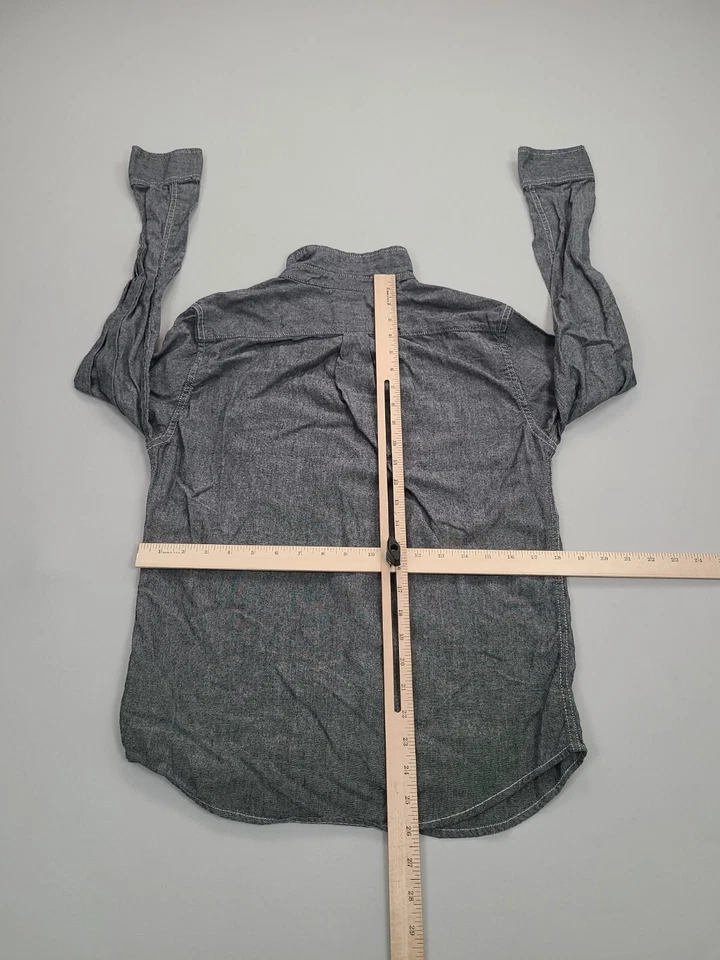 Modern Amusement Shirt Mens Small Gray Button Up Casual Comfort - Image 3 of 4